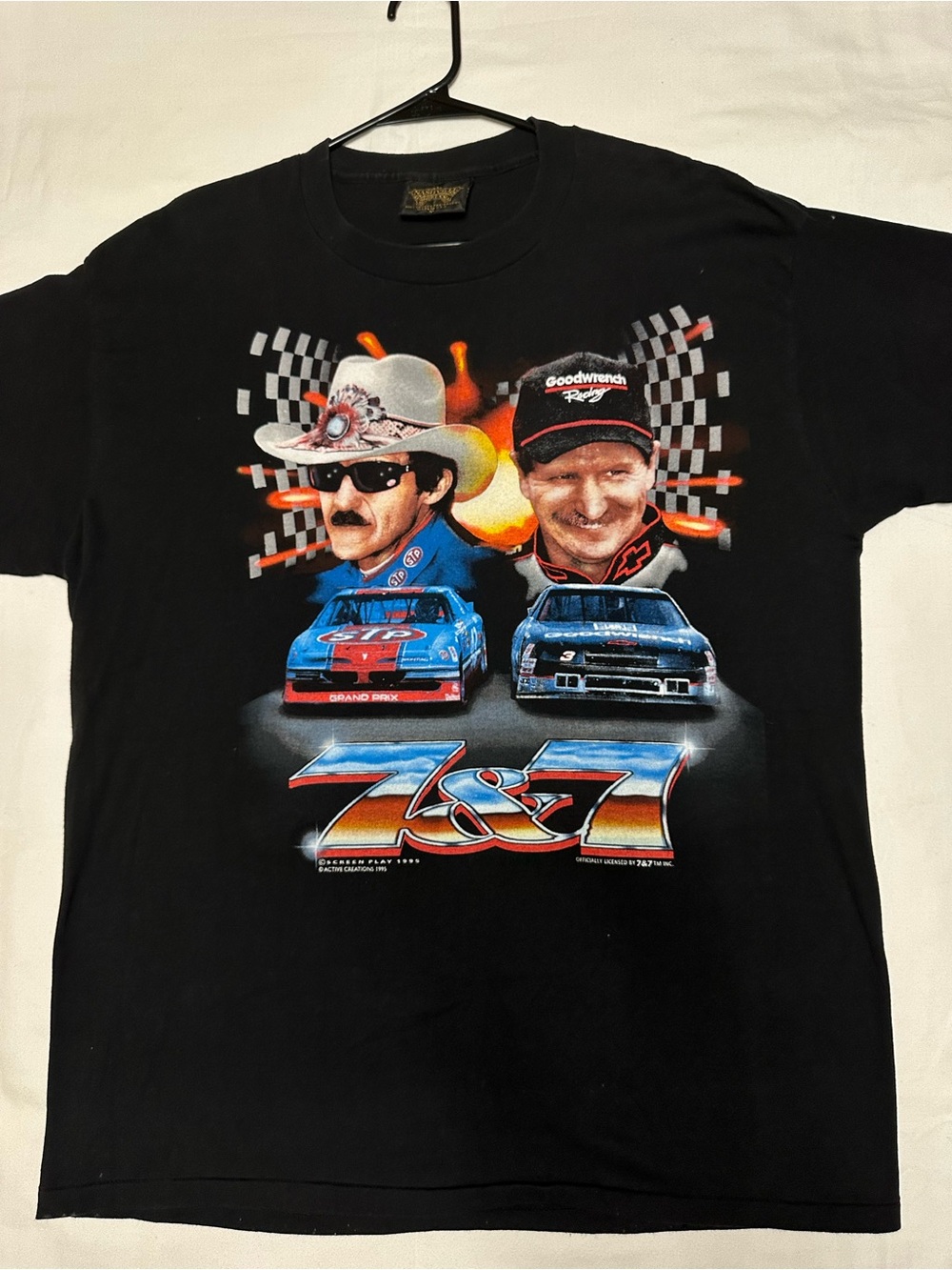 Vintage 1995 Richard Petty - Dale Earnhardt 7 & 7 t-shirt by Nashville Shirt Co